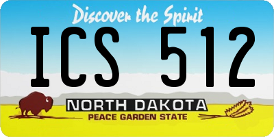 ND license plate ICS512