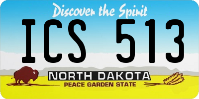 ND license plate ICS513