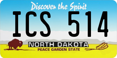 ND license plate ICS514