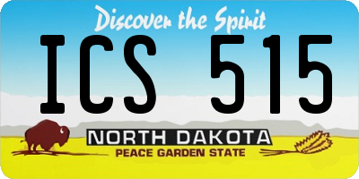 ND license plate ICS515
