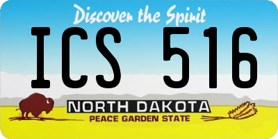 ND license plate ICS516