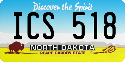 ND license plate ICS518