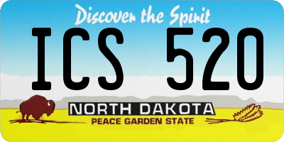 ND license plate ICS520