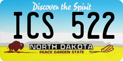 ND license plate ICS522