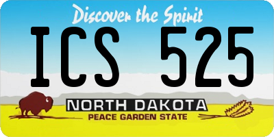 ND license plate ICS525