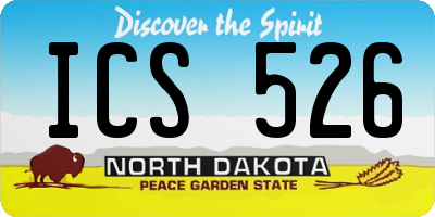 ND license plate ICS526