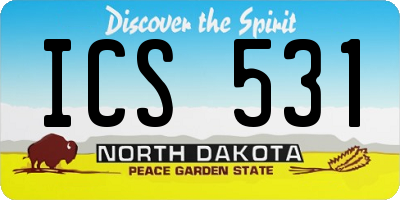 ND license plate ICS531