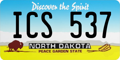 ND license plate ICS537