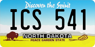 ND license plate ICS541
