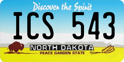 ND license plate ICS543