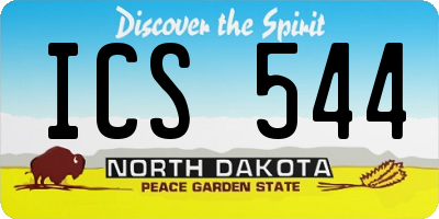 ND license plate ICS544
