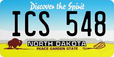 ND license plate ICS548