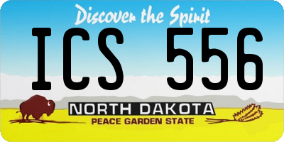 ND license plate ICS556