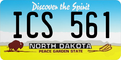 ND license plate ICS561