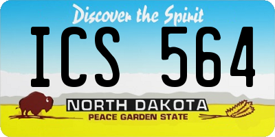 ND license plate ICS564
