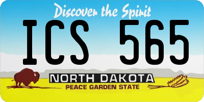ND license plate ICS565