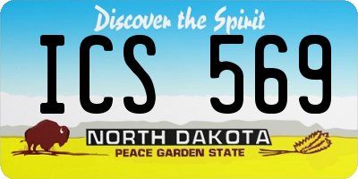 ND license plate ICS569