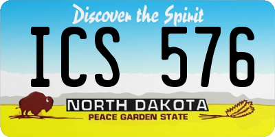 ND license plate ICS576