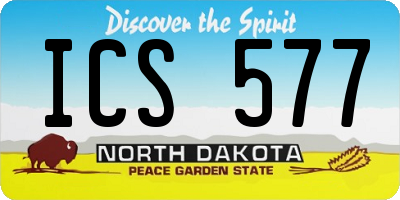 ND license plate ICS577