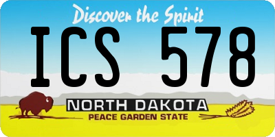 ND license plate ICS578