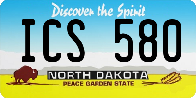 ND license plate ICS580