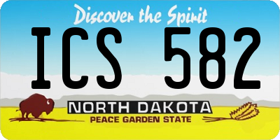 ND license plate ICS582