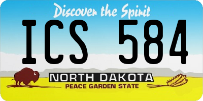 ND license plate ICS584
