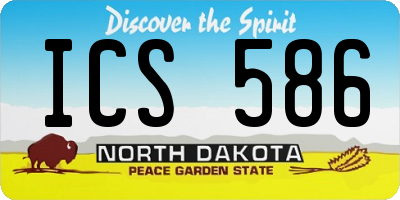 ND license plate ICS586