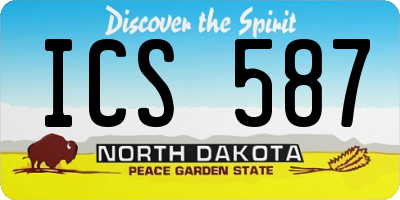 ND license plate ICS587