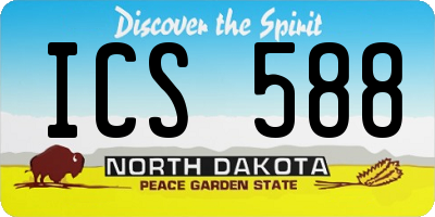 ND license plate ICS588