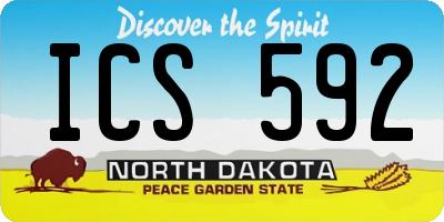 ND license plate ICS592