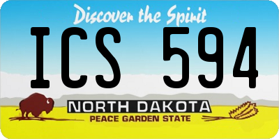 ND license plate ICS594