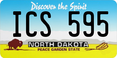 ND license plate ICS595