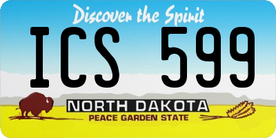 ND license plate ICS599