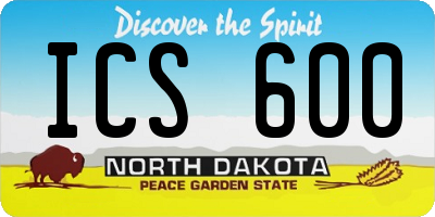 ND license plate ICS600