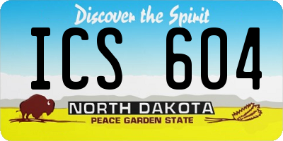 ND license plate ICS604