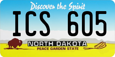 ND license plate ICS605