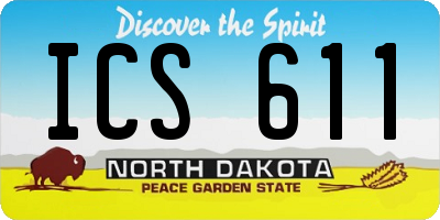 ND license plate ICS611