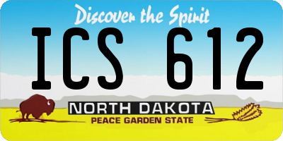 ND license plate ICS612