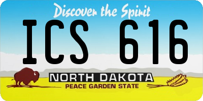 ND license plate ICS616