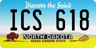 ND license plate ICS618
