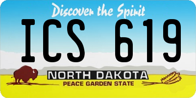 ND license plate ICS619