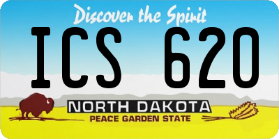 ND license plate ICS620