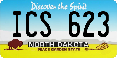 ND license plate ICS623