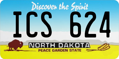 ND license plate ICS624