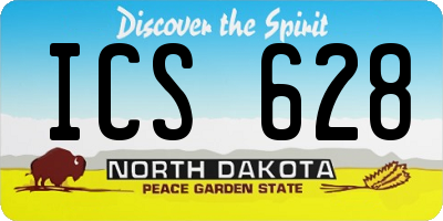 ND license plate ICS628