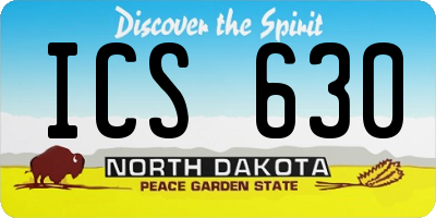 ND license plate ICS630