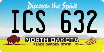 ND license plate ICS632