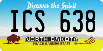 ND license plate ICS638