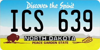 ND license plate ICS639